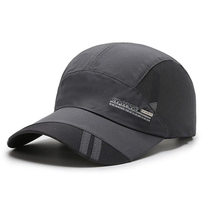 Summer Thin Men's Hat Sweat-absorbing Net Hat Breathable Outdoor Suhade Fishing Hat Sunscreen Baseball Cap Breathable Adjustable