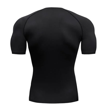 Clothing Fitness Summer Compression Sweatshirt Short Sleeve Men's Running Quick-Dry Top Gym Workout Bodybuilding T-Shirt S-3XL