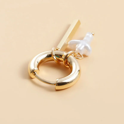 Geometric Crystal Asymmetric Dual-use Ear Buckle Earrings for Women Jewelry