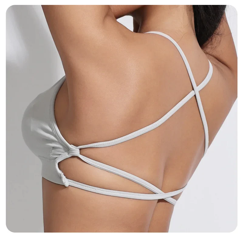 Peach Hip Lifting Suit Back Cross Sports Bra Shockproof Bra Quick Drying Shorts Set Gym Fitness Running Yoga Suit