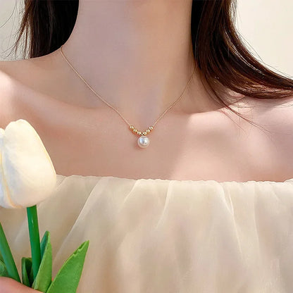 Vintage Irregular Punk Metal Bean Pendant Necklace for Women Adjustable Black Leather Rope Long Clavicle Chain Charm Jewerly