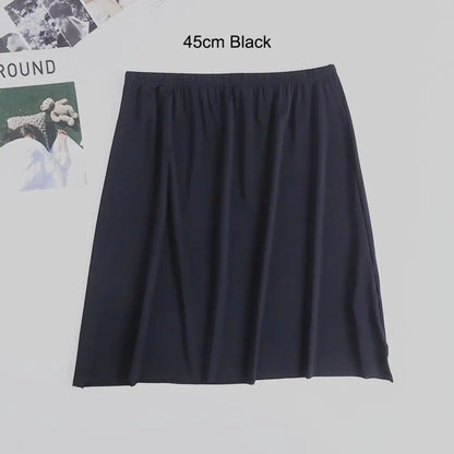 Petticoat Dress Solid Color For Women Safety Underskirt Slips Underskirt Half Slips Women Long Petticoat Ice Silk Underskirt