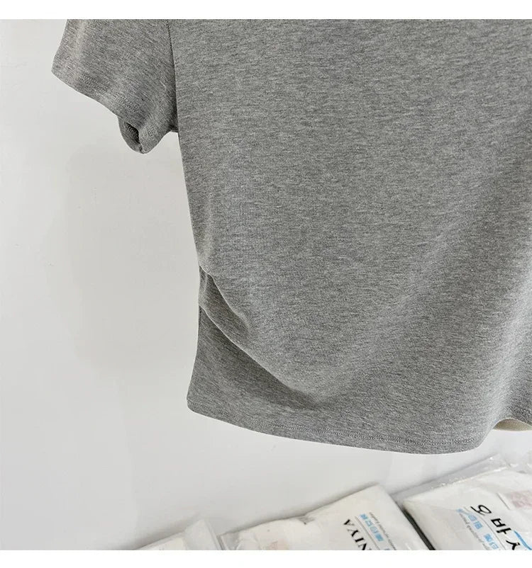 Womens Long Sleeve Off Shoulder T Shirts 2026 Tight Knit Sexy Slim Fitted Casual Women's Basic Tops Cropped T-Shirt