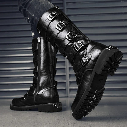 Men's boots four seasons new high-top outdoor casual boots safety protective work boots motorcycle boots plus size outdoor boots