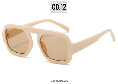 Retro Square Sunglasses Women Fashion Brand Design Gradient Shades UV400 Men Punk Sun Glasses