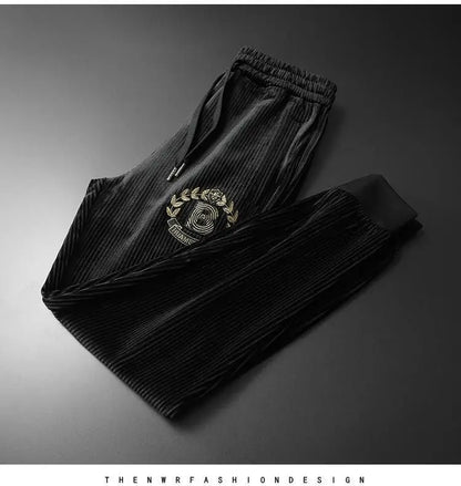 Hoodies For Men Autumn and Winter high quality Gold Velvet Thickened suit plus size Sports suit Two-piece Set pant sets