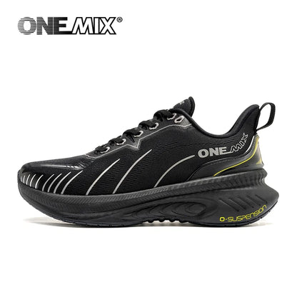 ONEMIX Tênis de corrida masculino com novo amortecimento, adequado para corredores pesados, com cadarço, para esportes, feminino, antiderrapante, atlético, masculino, para uso ao ar livre