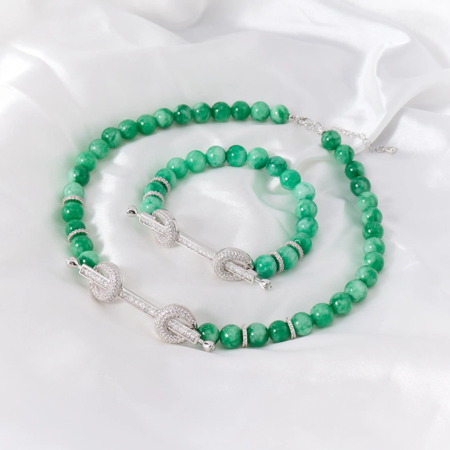 015810 Beaded Choker for Women Color Natural Stone Necklace Set Daily Wear Ceremony Engament Cocktail Party Jewelry Accessories