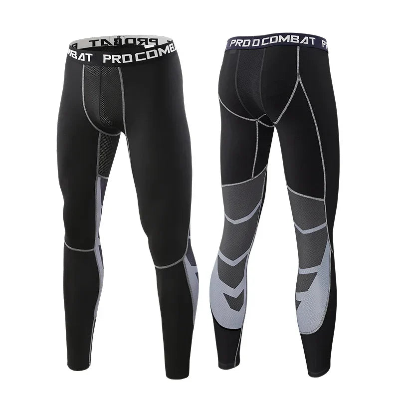 Men's Compression Pants for Running Cycling Basketball Soccer Elasticity Sweatpants Fitness Tights Legging Trousers Rash Guard