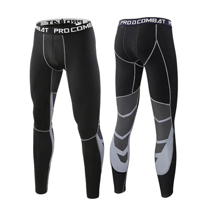 Men's Compression Pants for Running Cycling Basketball Soccer Elasticity Sweatpants Fitness Tights Legging Trousers Rash Guard
