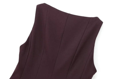 Fall/Winter 2025 New  Women's Fashion Elegant ruffled hem round neck sleeveless waist slim-fit top 4661124