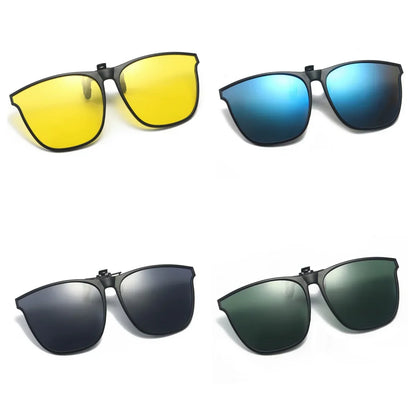 New PC Clip Sunglasses for Outdoor Fishing and Driving. Clip Sunglasses for Day and Night Use.