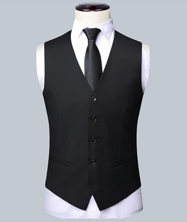 Men's Solid Color Business Suit Fashion Banquet Wedding Trend Groom Best Man Single 3/2/1