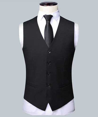 Men's Solid Color Business Suit Fashion Banquet Wedding Trend Groom Best Man Single 3/2/1