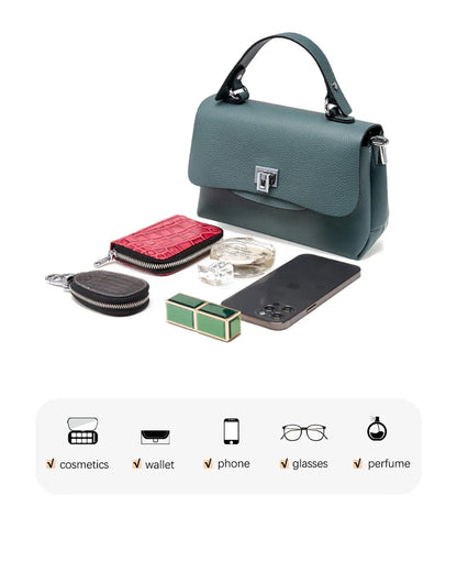 Women Genuine Leather Top-handle Bag Envelope Bags Luxury Designer Shoulder Handbag Ladies Elegant Crossbody For Ladies