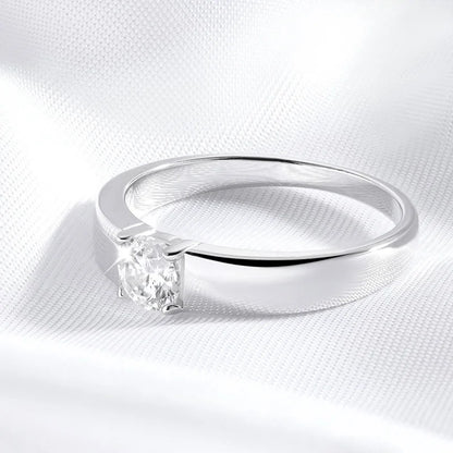 D Color 0.5CT 1CT Moissanite Ring for Men 925 Sterling Silver Simulation Diamond Wedding Band Classic Round Cut with