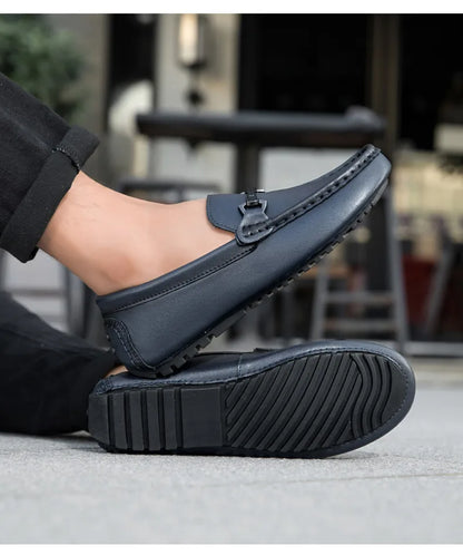 Genuine Leather Men Casual Shoes Luxury Brand Mens Loafers Moccasins Breathable Slip on Italian Driving Shoes Chaussure Homme