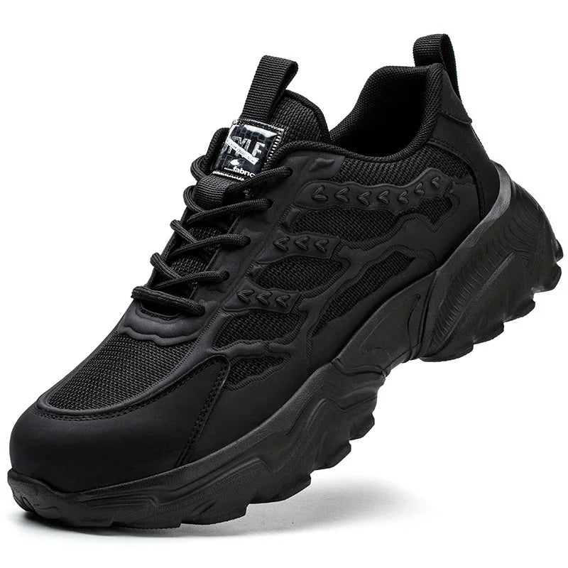 Safety Shoes Men, Lightweight Breathable Anti-Puncture Anti-Smash Non Slip Industrial Work Boots