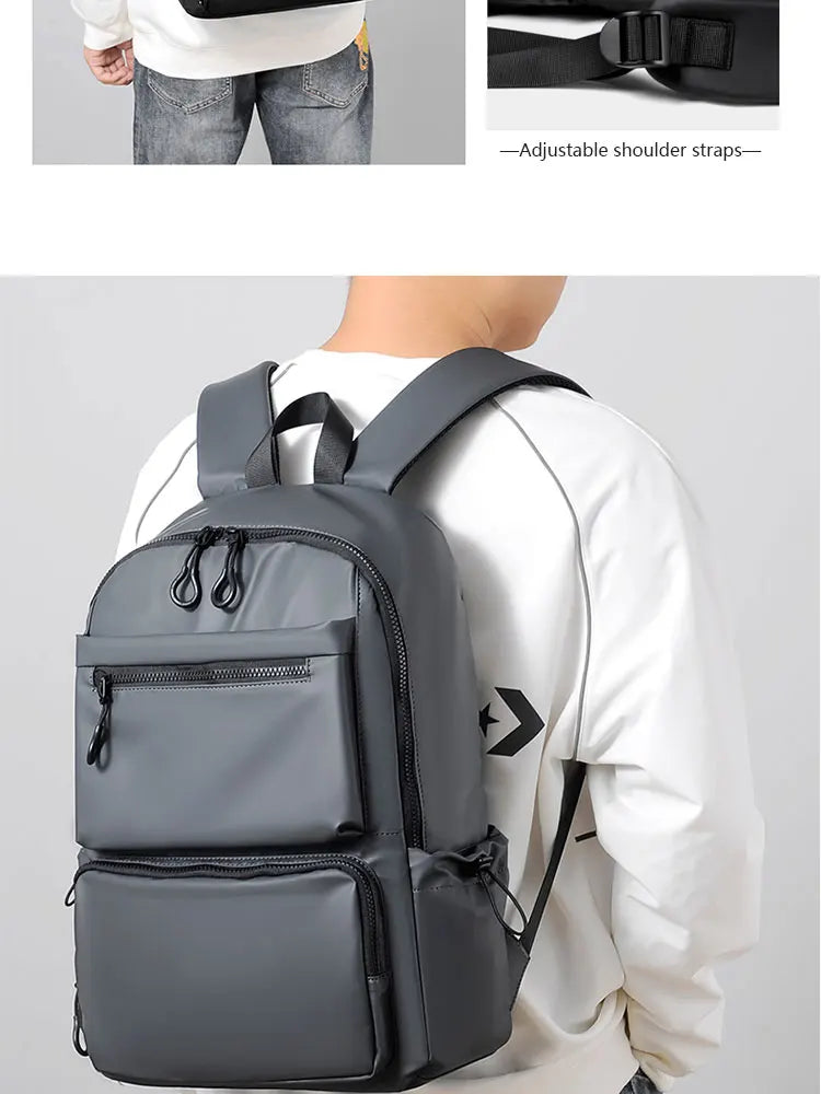 A 14 Inch Computer Backpack Large Capacity Simple Durable Men's Backpack Lightweight Men's Travel Backpack Student Schoolbag