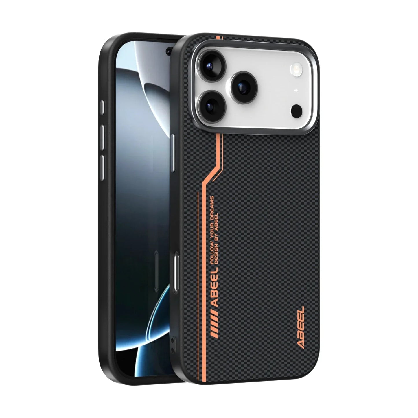 Carbon Fiber Hard Phone Case For iPhone 17 Air 16 15 14 13 Plus Pro Max Aluminium Alloy Camera Protective Magnetic Cover