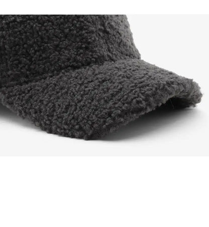 Winter Hats For Women Faux Fur Baseball Cap Female Outdoor Sunshade Keep Warm Solid Color Gorras Casquette Cap Men Casual New
