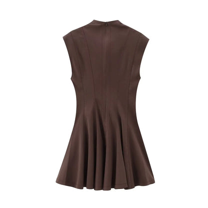 Ruffles Mini Party Dress Women Sleeveless A-Line Chic Evening Club Dress Fashion 2025 Y2K Girl Street Vestidos
