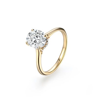 Oval Cut 9*7mm 2CT D VVS1 Moissanite Rings S925 Sterling Silver for Women Engagement Wedding Lady's Jewelry Gift Luxury