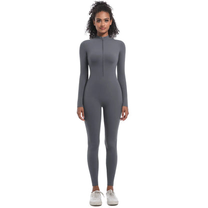 Women's Jumpsuit Women's Sports Shapewear Seamless Slim Fit Long Sleeve Sports Bodysuit  Fitness Sports Bodysuit Yoga Suit