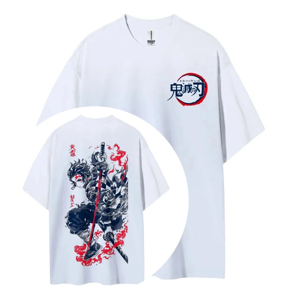 Unisex Round Neck Anime T-Shirt Men's and Women's Summer Fashion Breathable Street T-Shirt