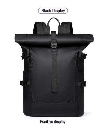 New Shoulder Bag Men's Senior Sense of Business Computer Outdoor Leisure Rolled Edge Travel Backpack Fashion Commuting