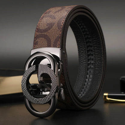 New Width 3.4cm Women's Belt Formal Leather Canvas Belt Women High Quality Metal Buckle Male Belt for men jeans work belt