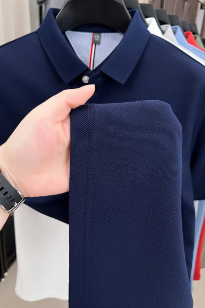 Brand Design Men's Polo Shirt Lapel Short Sleeve T-Shirt Summer New Exquisite Dog Embroider Fashion Business Handsome Men's Wear