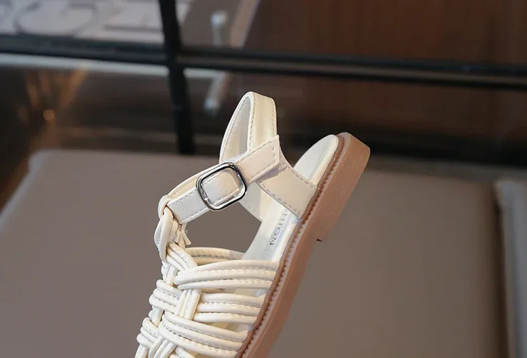 New Sandals Summer Children's Woven Casual Baby Shoes Girls Beach Shoes Slipper Size 22-31