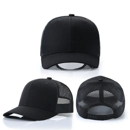 Custom embroidered logo hat Men's and women's mesh cap cotton baseball cap design DIY picture printing logo hat Summer sun hat