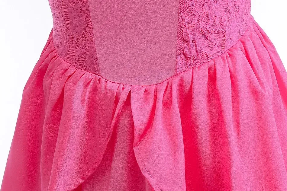 2025 Odyssey Plumber Bros Video Game Role Playing Girl Peach Princess Dress Movie Luigi with Peach Adventure Cosplay Party Dress