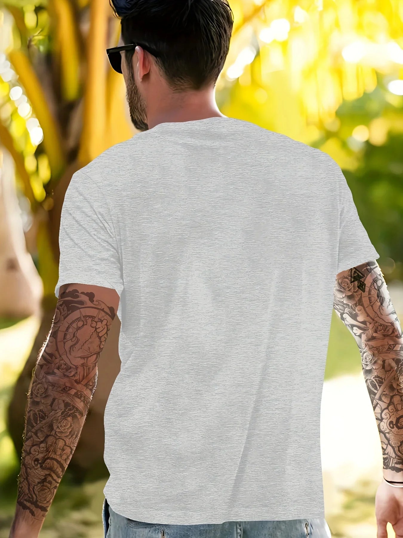 Men's summer 100% cotton MADE MITH LOVE 1968 printed fashionable casual sports loose round neck short sleeved T-shirt top