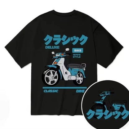 2026 Summer Fashion Men's and Women's Motorcycle T-shirt Summer New Crew Neck Punk Casual Trend Retro Short-sleeved Top