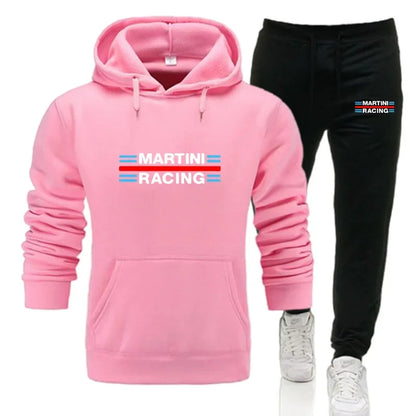 2025 new Martini Racing Hoodie Suit Men's Fashion Hoodie Brand Pants Casual Jogging Suit Sports Wear Sweatshirt Autumn Winter
