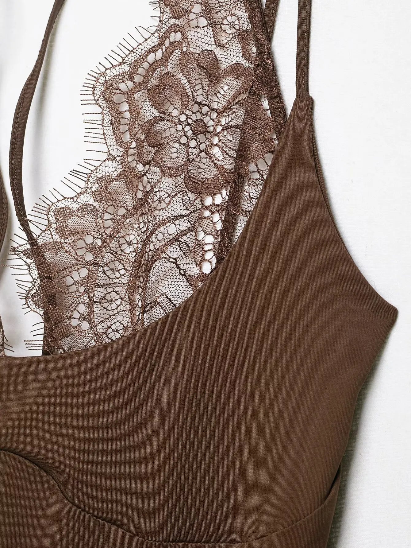 Women Sexy Slim Bodysuits Chic Lace Partwork Sleeveless Fashion Backless Sling Tops 2026 Newest Lady Casual Playsuit