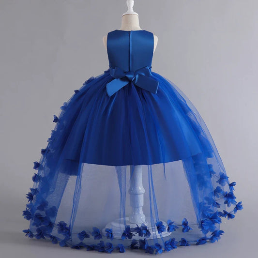 Kids for Girl's 3 to 12 years old Formal Evening Trailing Dress Sleeveless Princess Fluffy Cake Dinner Performance Dance