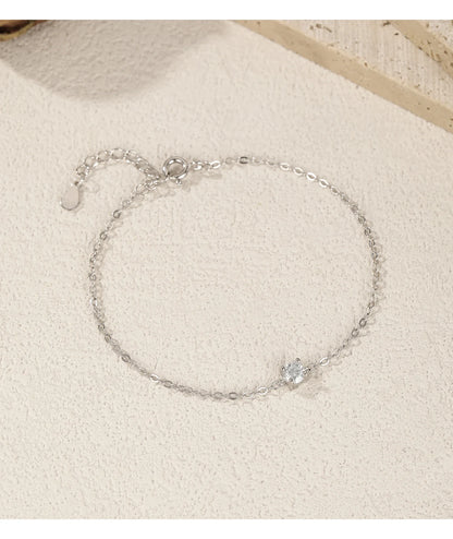 D Color Moissanite Bracelet 925 Sterling Silver Classic Minimalist Daily Link Chain Bracelet For Women Fine Jewelry