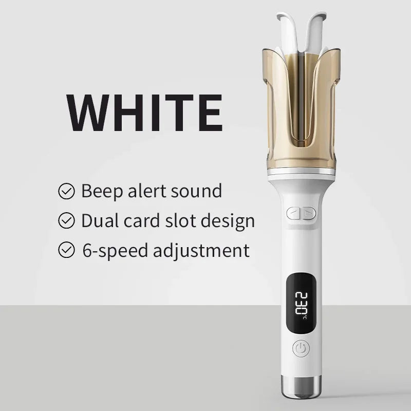 Automatic Curling Iron 32MM Double Slot Negative Ion Portable Hair Curler Constant Temperature Anti Hot Styler for Travel