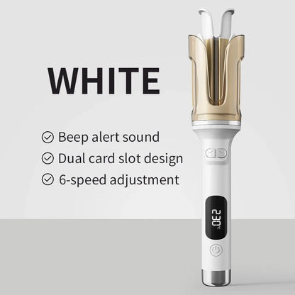 Automatic Curling Iron 32MM Double Slot Negative Ion Portable Hair Curler Constant Temperature Anti Hot Styler for Travel