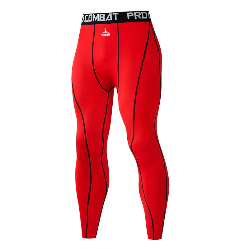 Men Bodybuilding longs Pants Fitness Compression Leggings Train Workout Outfit Male Muscle Alive Elastic Skinny Tights
