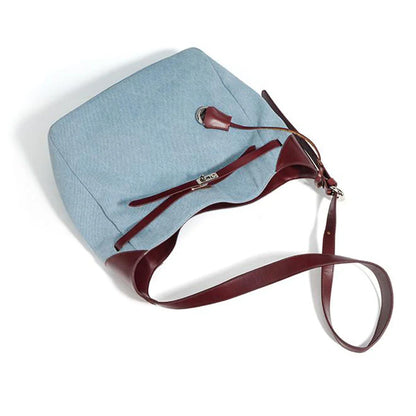 Women Fashion Denim Shoulder Bag Large Capacity Handbag Tote Hobo for Lady