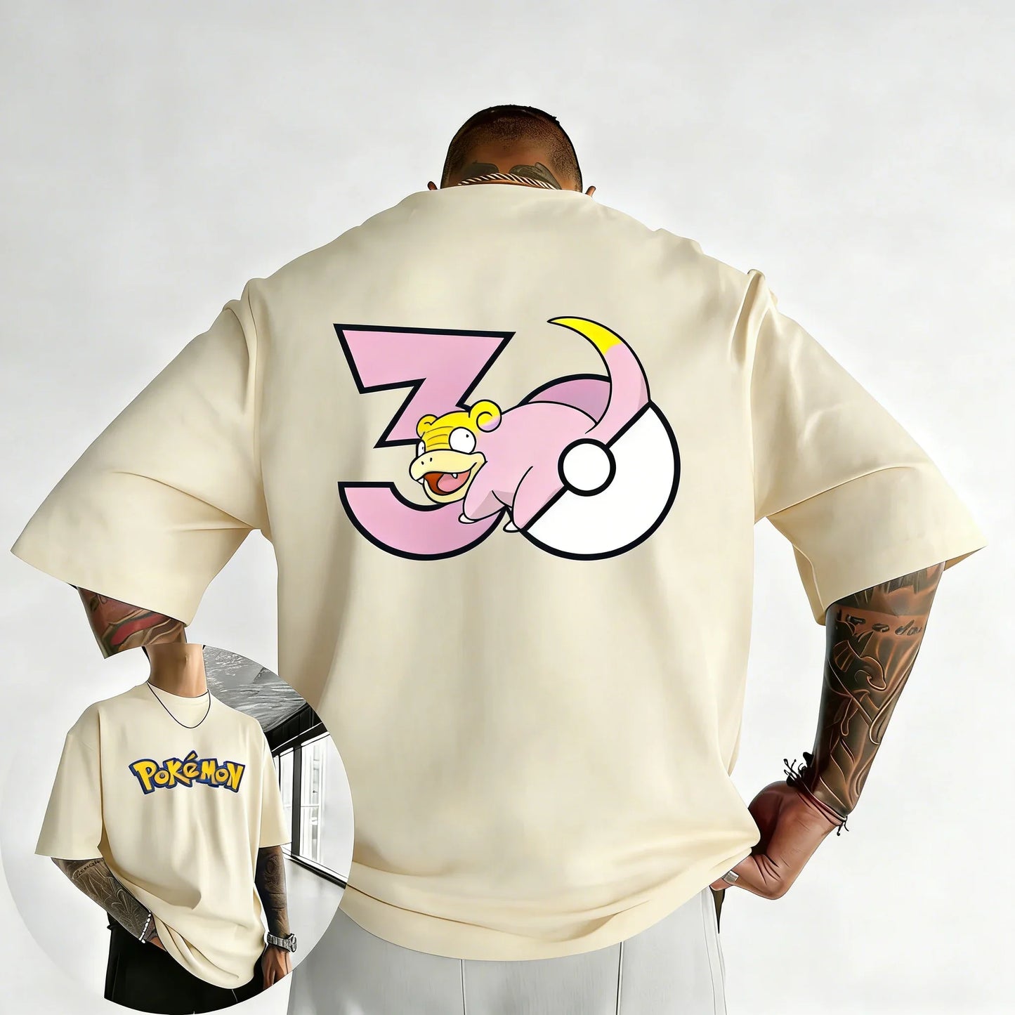 30th Anniversary Slowpunk Printed T-shirt Summer New Men's and Women's Loose Casual Hip Hop Trendy Short Sleeve Top
