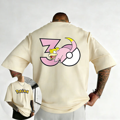 30th Anniversary Slowpunk Printed T-shirt Summer New Men's and Women's Loose Casual Hip Hop Trendy Short Sleeve Top