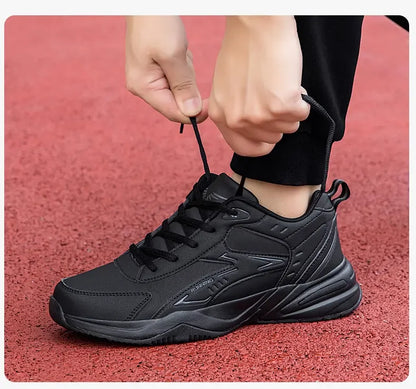 Tênis Chunky Masculino Sola Grossa Versátil 2025 Nova Tendência Cadarço de Malha Respirável Tênis Esportivo Casual Solas Macias Aumentadas