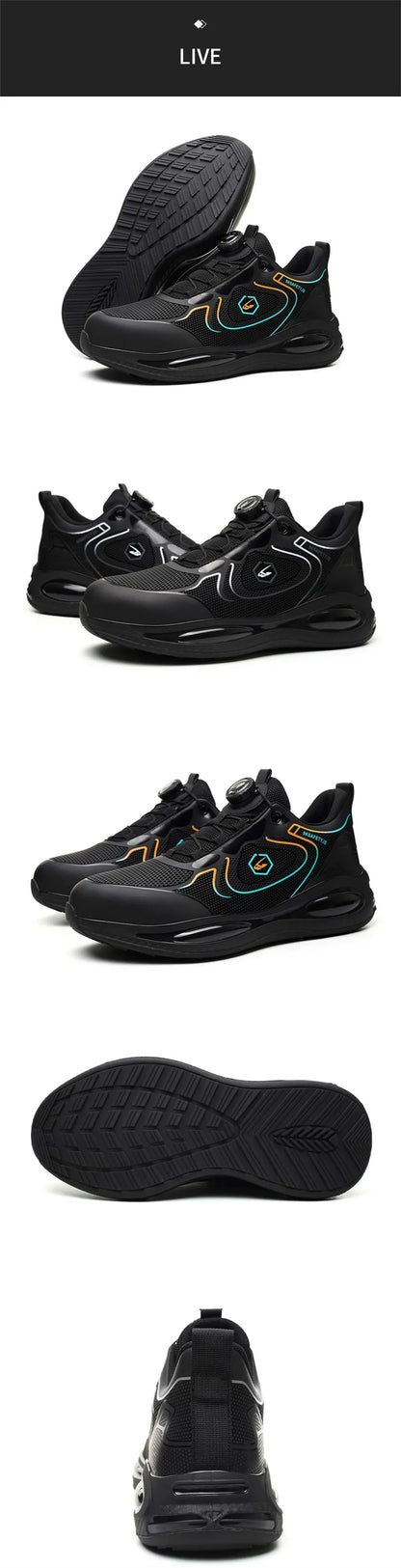 Steel Toe Work Shoes for Men Indestructible Boots Lightweight Safety Shoes Working Anti-smash Anti-puncture Protective Sneakers