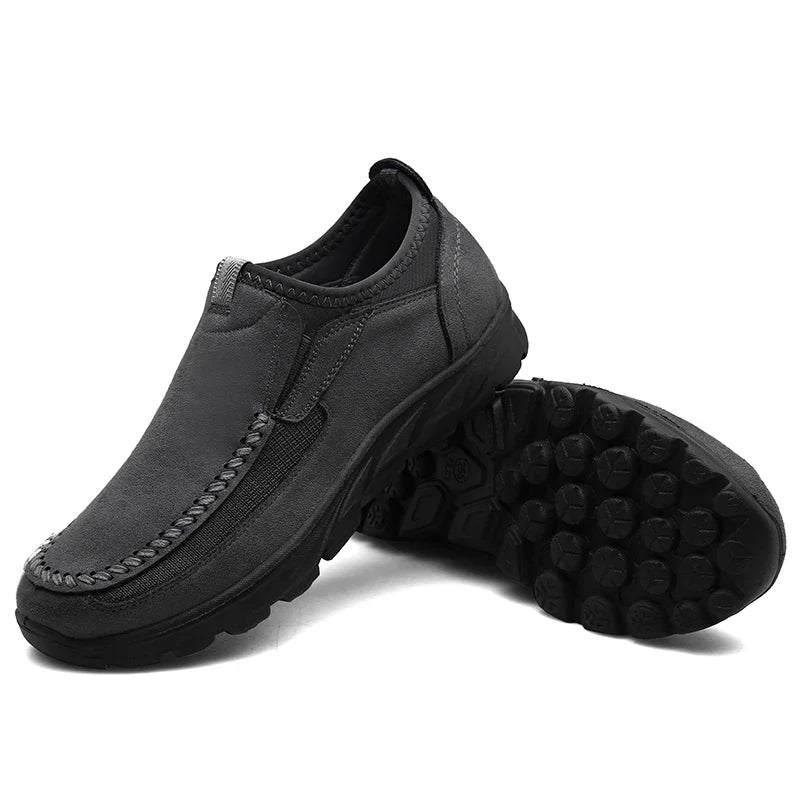 Fashion Leather Men Casual Shoes Retro Mens Loafers Moccasins Breathable Slip on Driving Shoes Mens Walking Sneakers Size 39-48